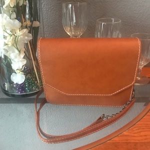 Women’s Cognac Leather Crossbody Bag